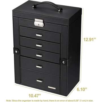 Homde 2 in 1 Jewelry Box & Organizer Gift for Women