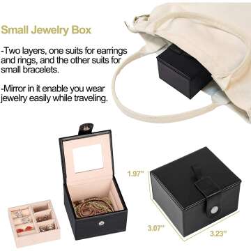 Homde 2 in 1 Jewelry Box & Organizer Gift for Women