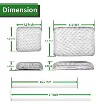 RVGUARD RV Flying Insect Screen for RV Water Heater Vent Cover Protects from Insects Stainless Steel...
