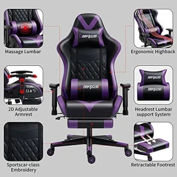 Comfortable Darkecho Gaming Chair with Massage Functionality