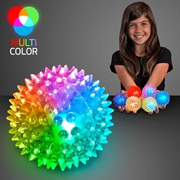 LED Bouncy Balls Set of 6 Light Up on Impact Fun