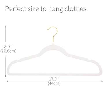 ManGotree Velvet No-Slip Hangers for Stylish Organization