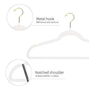 ManGotree Velvet No-Slip Hangers for Stylish Organization