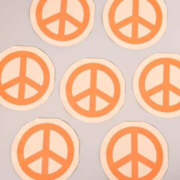 Groovy Cocktail Napkins Peace & Love Disposable Paper Napkins Decorative Retro Boho 3-Ply Napkins for Birthday Baby Bridal Shower Spring Party Supplies Decorations (50, Peace & Love)