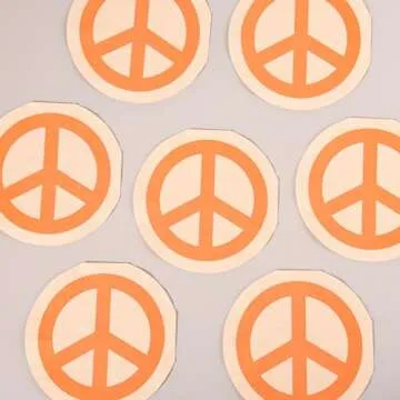 Groovy Cocktail Napkins Peace & Love Disposable Paper Napkins Decorative Retro Boho 3-Ply Napkins for Birthday Baby Bridal Shower Spring Party Supplies Decorations (50, Peace & Love)