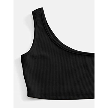 Stylish One Shoulder Tank and Tie-Front Shorts Set