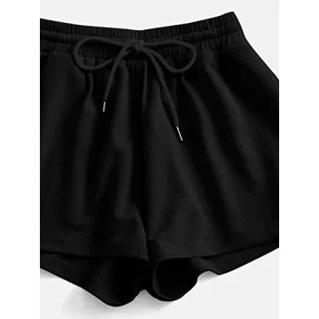 Stylish One Shoulder Tank and Tie-Front Shorts Set