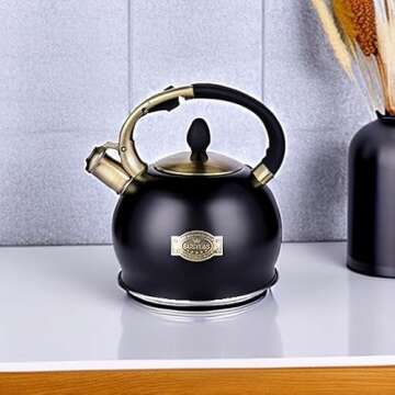 SUSTEAS Whistling Tea Kettle - Sophisticated Kitchen Essential