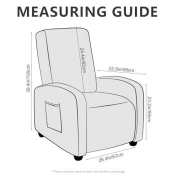 molasofa Leather Like Recliner Chair Covers Recliner Chair Covers for Reclining Chair