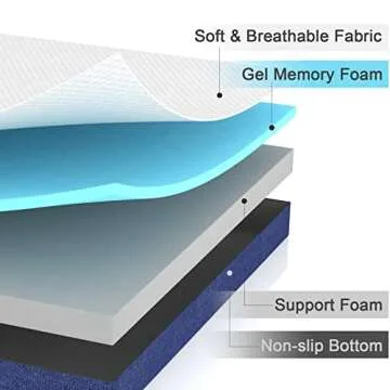 Molblly Folding 4" Memory Foam Tri-Fold Mattress
