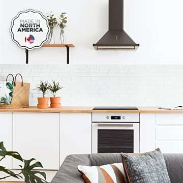 Smart Tiles Peel and Stick Backsplash - 5 Sheets of 11.56'' x 8.38'' - 3D Adhesive Peel and Stick Ti...