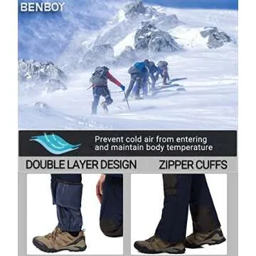 BenBoy Men's Waterproof Insulated Snow Bibs for Winter Adventure