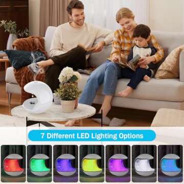 Humidifiers for Large Room,3-IN-1 Anti Gravity Humidifier 400ml Mist Humidifier Desktop silent Humid...