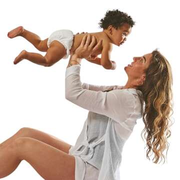 green sprouts Boys' Pull-up Reusable Absorbent Swimsuit Diaper, Navy Whale League, 18 Months