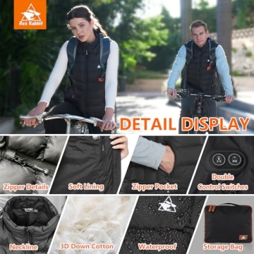 Comfortable Rex Rabbit Heated Vest for Outdoor Use
