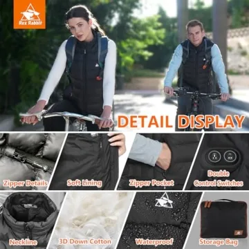 Comfortable Rex Rabbit Heated Vest for Outdoor Use