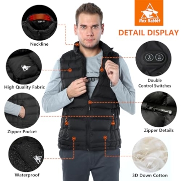 Comfortable Rex Rabbit Heated Vest for Outdoor Use
