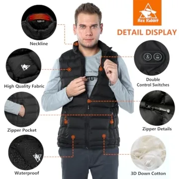 Comfortable Rex Rabbit Heated Vest for Outdoor Use