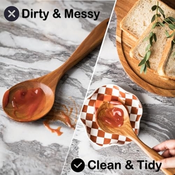 Miamolo Spoon Rest - Beautiful Ceramic Kitchen Accessory