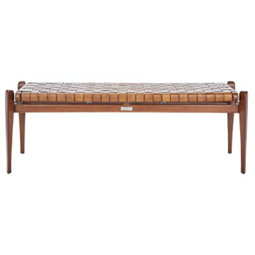 Elegant Safavieh Couture Dilan Leather Woven Bench