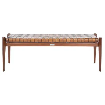 Elegant Safavieh Couture Dilan Leather Woven Bench