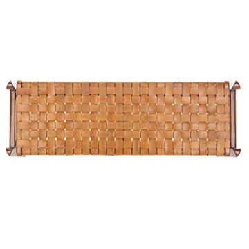 Elegant Safavieh Couture Dilan Leather Woven Bench