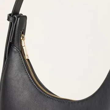 The Drop Marion Crescent Bag - Chic Vegan Leather Purse