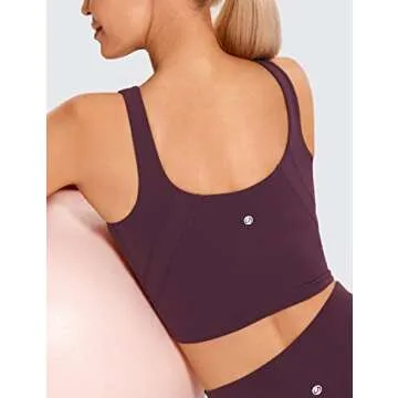 CRZ YOGA Butterluxe High Neck Sports Bra in Deep Purple