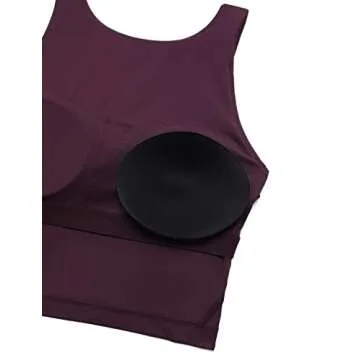 CRZ YOGA Butterluxe High Neck Sports Bra in Deep Purple