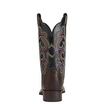 ARIATARIRC Womens Quickdraw Western Boot Sandstorm/Distressed White 8