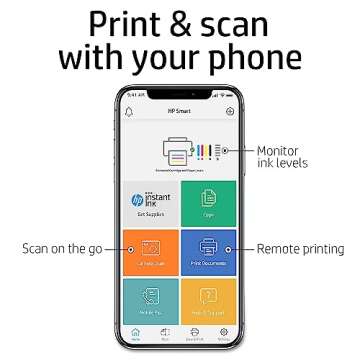 HP DeskJet 3755 Compact All-in-One Wireless Printer, HP Instant Ink, Works with Alexa - Blue Accent (J9V90A)