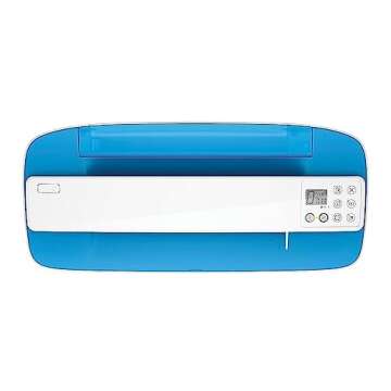 HP DeskJet 3755 Compact All-in-One Wireless Printer, HP Instant Ink, Works with Alexa - Blue Accent (J9V90A)