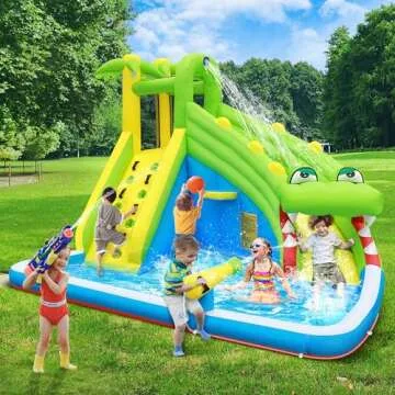 Exciting 5-in-1 Inflatable Water Slide for Kids