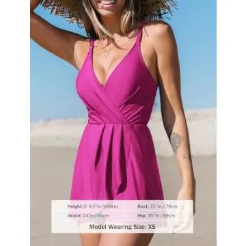 CUPSHE Magenta One Piece Swimsuit for Comfort and Style