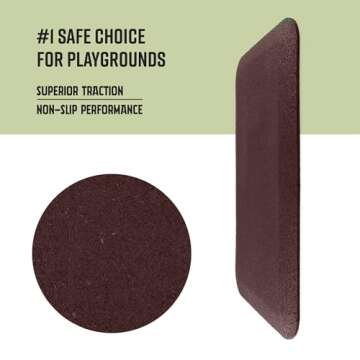 Playsafer Playground Safety Rubber Wearmat for Swingsets and Slides - 1" Thick X 24" W X 40" L