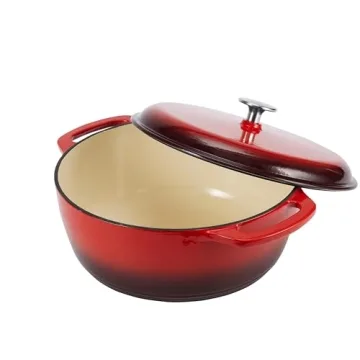 Durable 4.3-Quart Enameled Cast Iron Dutch Oven