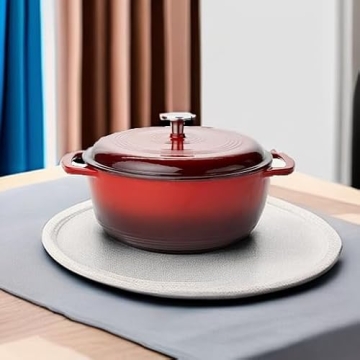 Durable 4.3-Quart Enameled Cast Iron Dutch Oven