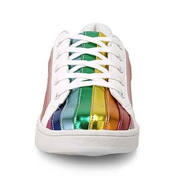 Wanted Women's Cardi Rainbow Stripe Lace-Up Sneaker
