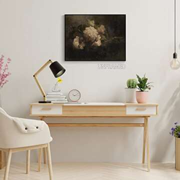 NONPAI Vintage Moody Peony Canvas Wall Art for Home