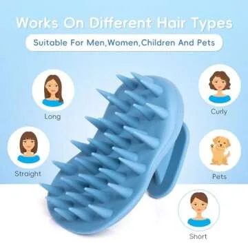 ANAOTA Hair Scalp Massager 2-Pack Silicone Shampoo Brush
