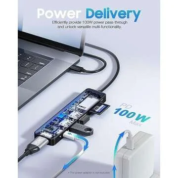 Hiearcool USB C Hub, USB C Hub Multi-Port Adapter for MacBook Pro/Air M1 M2, 4K HDMI USB C Dock Dongle for iPad and Other Type C Devices