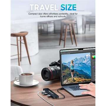 Hiearcool USB C Hub, USB C Hub Multi-Port Adapter for MacBook Pro/Air M1 M2, 4K HDMI USB C Dock Dongle for iPad and Other Type C Devices