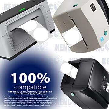 Premium 2" Circle Direct Thermal Labels for Business