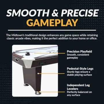 Hathaway Midtown II 6 Ft Air Hockey Table for Family Fun