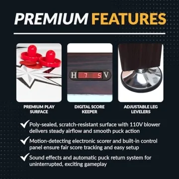 Hathaway Midtown II 6 Ft Air Hockey Table for Family Fun