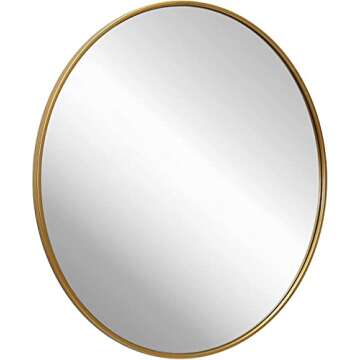 SHERBECK 24" Circle Round Wall Mirror for Home Decor