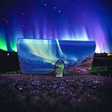 Stylish Vegan Aurora Borealis Wallet for Women and Teens