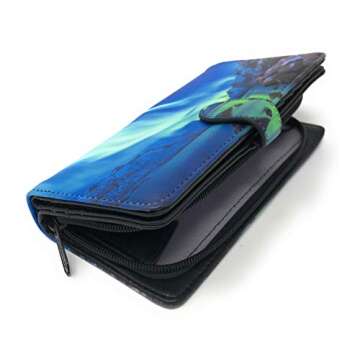Stylish Vegan Aurora Borealis Wallet for Women and Teens