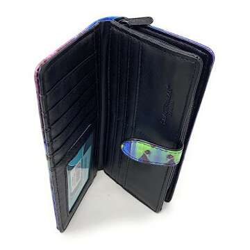 Stylish Vegan Aurora Borealis Wallet for Women and Teens