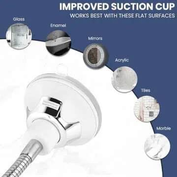 MIRRORVANA Fogless Shower Mirror with Adjustable Gooseneck